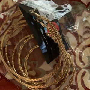 Large gold hoop earrings